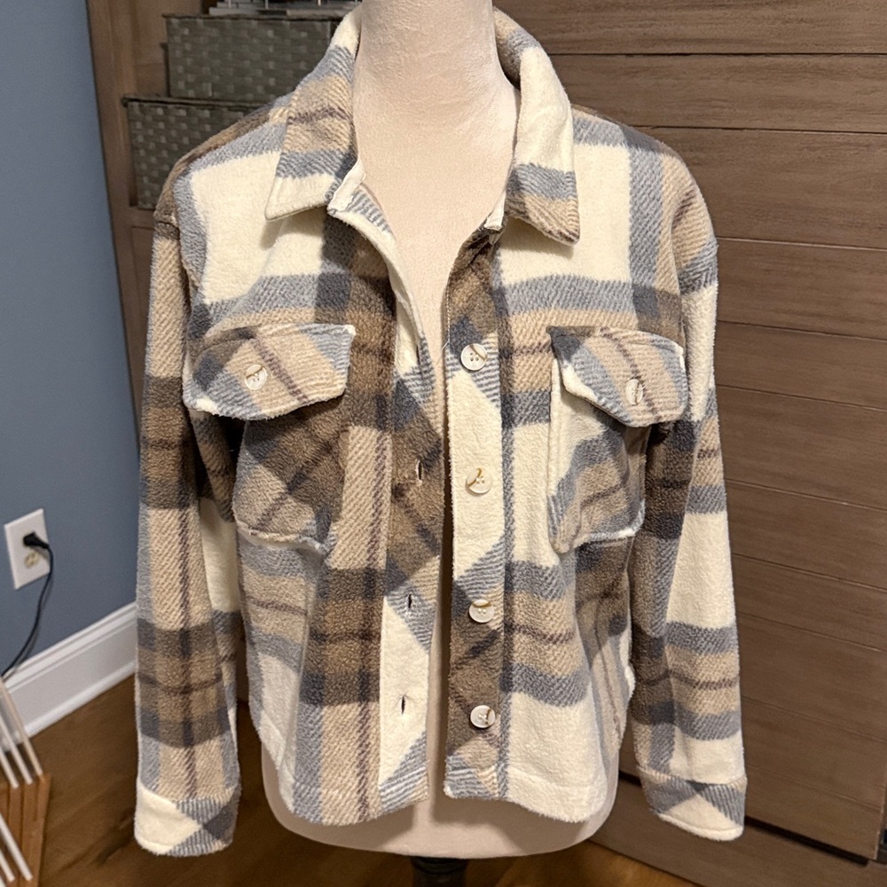 Alter’d State Plaid Button-Up Jacket